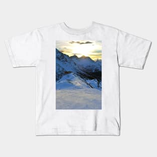 Sunset Lech am Arlberg Austrian Alps Austria Kids T-Shirt